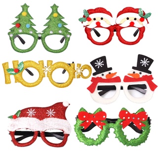 decoración de navidad gafas adulto niños juguetes santa claus muñeco de nieve gafas de cuerno regalos de navidad accesorios de navidad