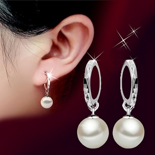 aretes/pendientes de perlas postizas para mujer/pendientes de aro para mujer
