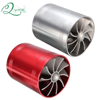 universal coche doble turbina turbo cargador de admisión de aire gas ahorro de combustible ventilador auto coche supercargador rojo