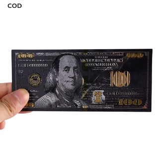 [cod] lámina de oro negro antiguo usd 100 moneda dólares conmemorativos billetes decoración caliente (2)