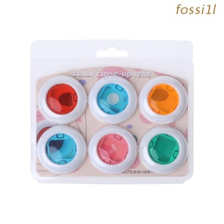 fossi1l Instax Mini 8/8 +/9/7s/KT 6 Piezas Colorido Lente De Filtro Para Cámara De Película Instantánea Fuji