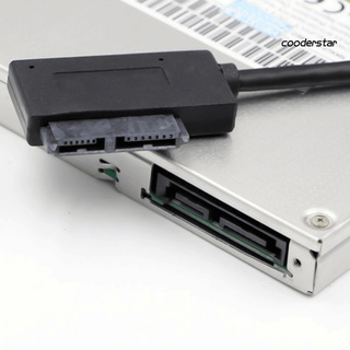 cooderstar mini cable portátil usb 2.0 de alta velocidad convertidor de cable para 6p+7p sata notebook unidad óptica de segunda generación (6)