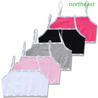 noreste 5 unids/lote niños niña sujetador 8-16 años algodón adolescentes ropa interior de verano niños chaleco