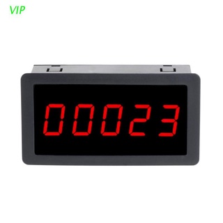 vip dc 12-24v rojo 5 dígitos 0.56" led panel contador medidor más totalizador 0-99999 (1)