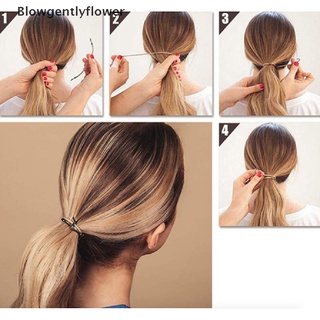 Blowgentlyflower 10pcs Ponytail Rubber Elastic Hook Hair Bands For Women Gum Hooks BGF