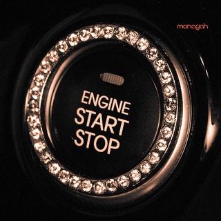 managah brillante rhinestone auto coche arranque motor encendido botón pegatina anillo decoración (5)