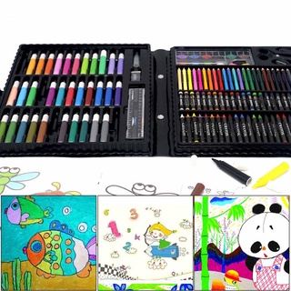 Ofertas flash 150 Unids/Set Kit De Herramientas De Dibujo Con Caja De Pintura Cepillo Arte Marcador De Color De Agua Lápiz Crayon Niños Regalo (2)