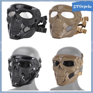 táctica airsoft máscara cara esqueleto paintball para halloween fiesta al aire libre
