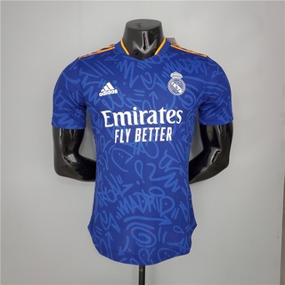 real madrid 2021-Camiseta De Fútbol Azul Fuera Versión Del Jugador 2022