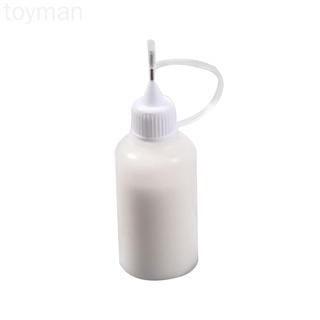 botella de pegamento vacía de 30 ml con aguja de precisión aplicador de punta botella para pluma de papel diy craft toyman