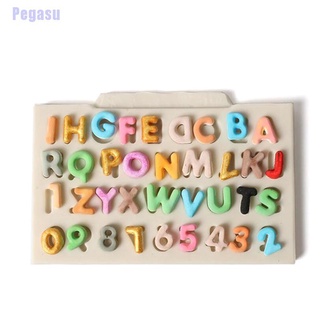 Pegasu: Silicone Letters Numbers Fondant Cake Mold DIY Sugarcraft Chocolate Baking Decor