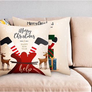 navidad patrón funda de cojín de una sola cara impresión hogar vida decoración funda de almohada