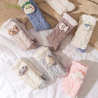 Quillan Kawaii tobillo calcetines de moda piso calcetines mujeres dormir calcetines para niñas luna Animal gato nube de dibujos animados invierno