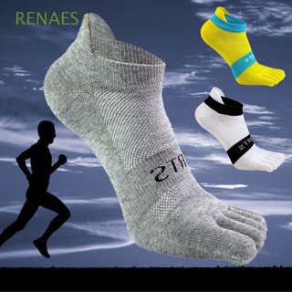 renaes calcetines transpirables de cinco dedos/calcetines deportivos para hombre/calcetines de cinco dedos/bicicleta/moda para correr/calcetines de malla antideslizantes de algodón