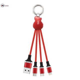 1 to 3 Keychain Design High Efficient Charging Data Cable USB Charger Cable