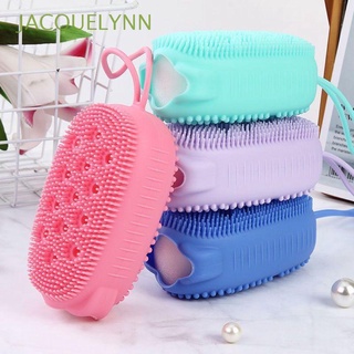 jacquelynn creativo cepillos de ducha burbuja productos de baño cepillo de baño rápido espuma silicona masaje cuero cabelludo doble cara limpieza profunda suave cepillo de cuerpo/multicolor
