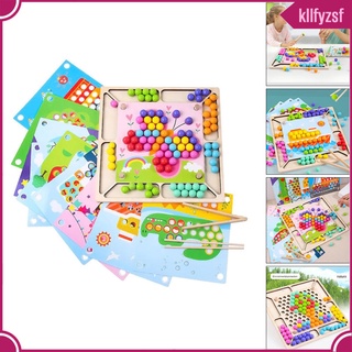 Kllfyzsf juguete Montessori De madera Para mano con cuentas/clase De colores