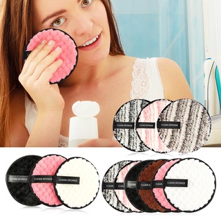 moda cosmético puff set de microfibra paño removedor de almohadillas reutilizable limpieza cuidado de la cara