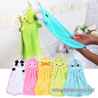 [ref] 1 pza toalla de mano para niños/niños/toalla de felpa suave para colgar animales