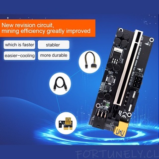 Upgraded VER009S Plus PCI-E Riser Card X1 to X16 6Pin Power 60CM USB 3.0 Cable for Graphics Card GPU Mining ⭐Fortunely.cl