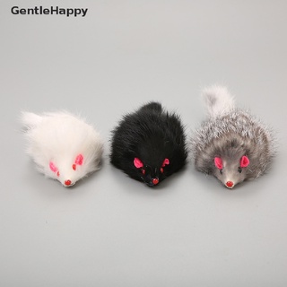 GentleHappy Falso Ratón Gato Mascota Juguete Pelo Largo Cola Ratones Conejo Piel Juguetes Mascotas MY