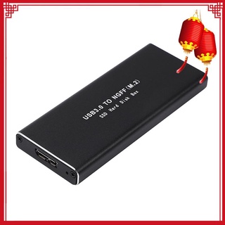 M.2 NGFF SSD SATA a USB convertidor caso externo caja de almacenamiento con destornillador para M2 NGFF SSD disco duro (negro)