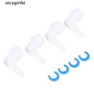 [I] 6Pcs Water Filter Connectors Plastic Pipe Fitting Elbow 1/4"-1/4" OD Hose Pipe [HOT]