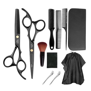 11 Piezas Kit de Tijeras Profesionales para Corte de Cabello de Peine Tijeras Capa Horquilla para cortar el cabello (1)