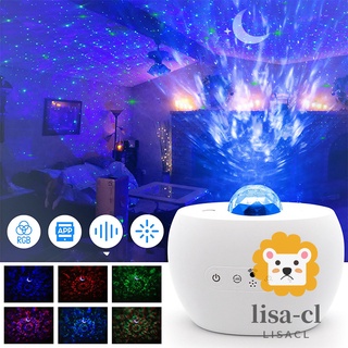 Aurora Luna Proyector Luz Voz + App Control Multicolor RGB LED Techo Proyección De Noche Para Dormitorio