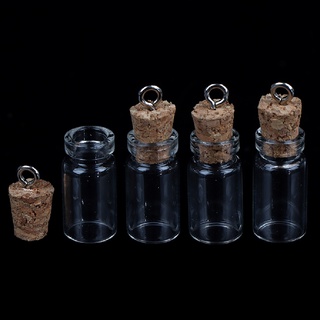 [Fashionhousehb] 10Pcs Mini Glass Bottles Small Vials Cork Glass Jars Multi Usage Cork Wish Glass HOT SELL