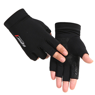 Guantes De medio Dedo De Seda transpirable antideslizantes/guantes De pantalla táctil Para Bicicleta