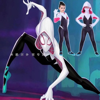 Disfraz de araña de anime Gwen se ajusta al nuevo Universo/Cal Como Esterio Para crianças
