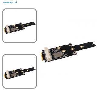 dangguor Mini PCI-E to NGFF M.2 Key M A/E Adapter Converter Card with SIM Slot Power LED