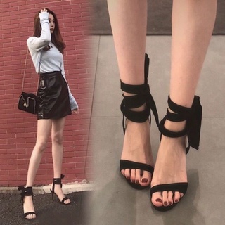 2020 pequeñas sandalias ck con un arco stiletto tacones altos estudiante encaje hasta estilo de hadas de las mujeres