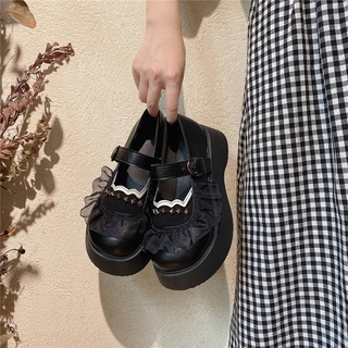 Cabeza grande pequeño zapatos de cuero de las mujeres estilo Retro 2021 primavera gruesa soled levantado Mary Jane jk 2021 [jk]shidi.my10.26