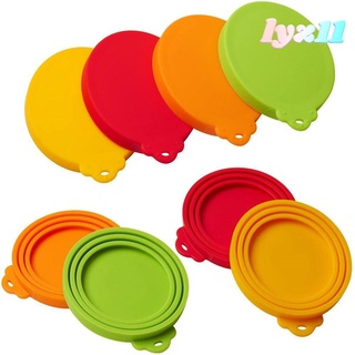 LYZ Reusable Food Tin Cover Food Storage Cans Cap Silicone Can Lid Box Cover Pet Supplies Keep Fresh Hot Pet Can Covers/Multicolor