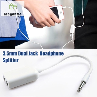 Mm adaptador divisor de auriculares de doble Jack para Samsumg iPhone teléfono portátil Tablet reproductor MP3 dispositivos de Audio