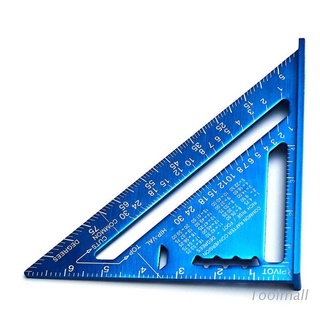 regla angular de herramienta de 7 pulgadas de aleación de aluminio triangular regla de medición de madera triángulo ángulo transportador