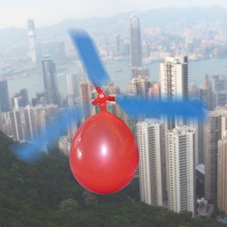 Al aire libre niño niño globo helicóptero helicóptero avión vuelo avión DIY juego de juguete