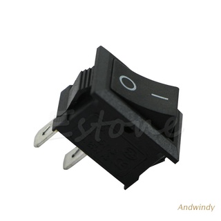AND Black White On/Off Rectangle Rocker Switch Car Boat Button KCD1-2Pin 250V 3A New