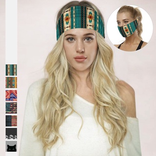 diadema elástica con estampado digital de camuflaje para mujer/banda elástica para el cabello/banda para el cabello