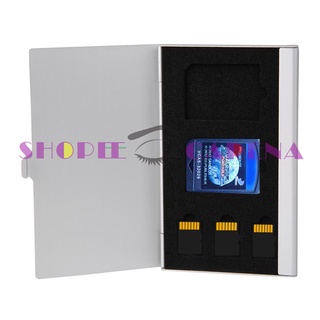 (shopeecarenas) aluminio 2 SD+ 3TF Micro SD tarjetas Pin caja de almacenamiento titular