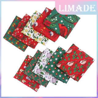 (Limade) 10 piezas De retazos De tela De algodón Para Costura/decoración De regalo/fiesta navideña (1)
