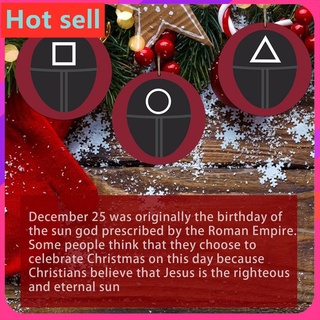 Hot watch calamar juego pegatina calamar juego signo de navidad colgante árbol de navidad decoración .trend (6)