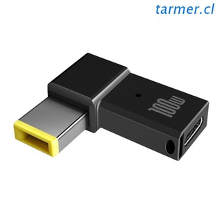 tar2 usb-c tipo c adaptador hembra interfaz compatible con lenovo- thinkpad 100w pd enchufe convertidor de carga cargador cuadrado