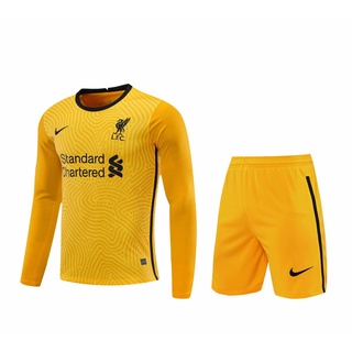 Camisa De Futebol Amarela 2020-21 De Manga Comprida Do Goleiro Do Liverpool