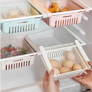 Gy 4 piezas ajustable estirable organizador de refrigerador cajón cesta fresco espaciador 09.28