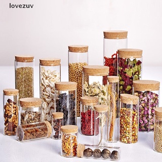 lovezuv tarro de vidrio con tapa de corcho sellado recipiente botellas de almacenamiento de alimentos contenedor de almacenamiento cl