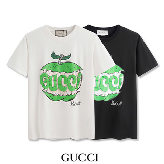 Camiseta De algodón Gucci Casual para hombre con cuello redondo y Manga corta (1)