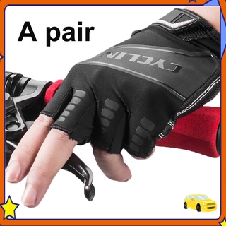 [Fs]1 par de guantes de medio dedo Unisex antideslizantes para ciclismo/ciclismo al aire libre